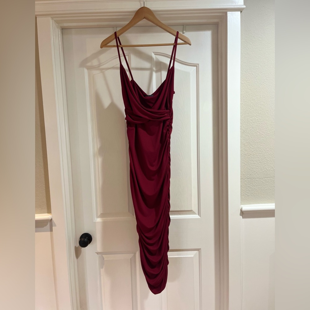 Maroon Bodycon Dress